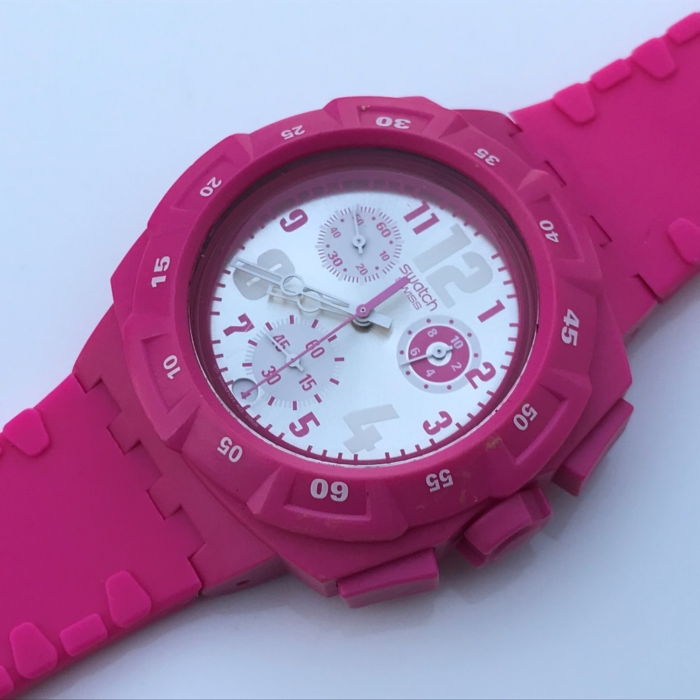 Swatch Women Watch Swiss Made 4 Jewel Pink Huyana - Picture 2 of 8